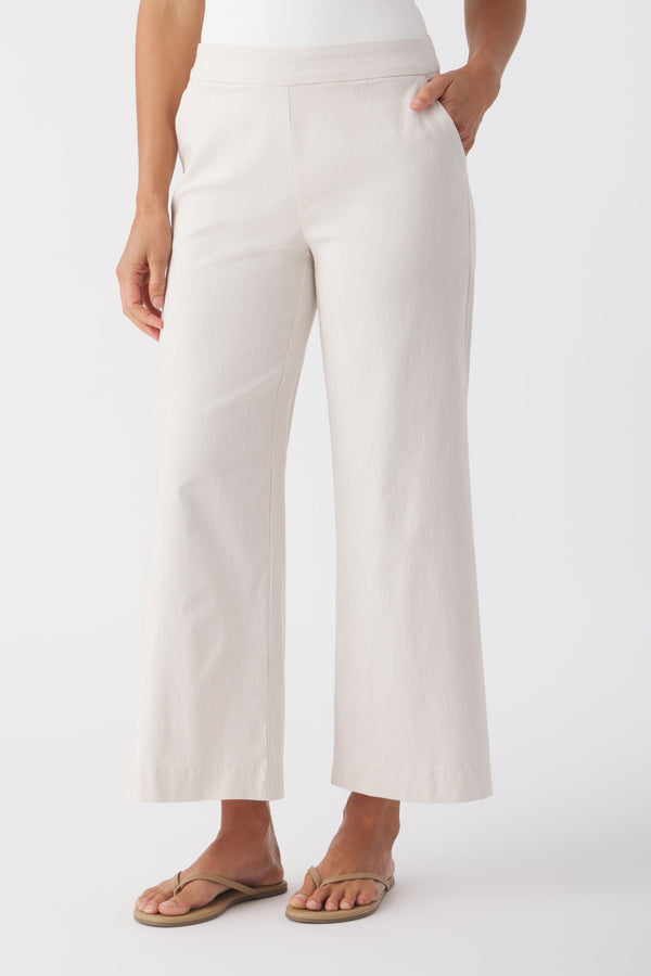 Newport Pant in Oat Stripe