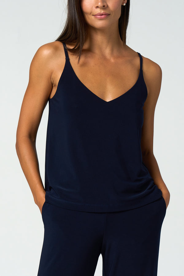 Luxe Stretch Cami-Navy