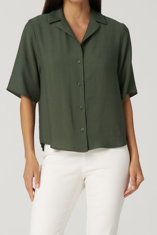 Valencia Short Sleeve Shirt-Military Green