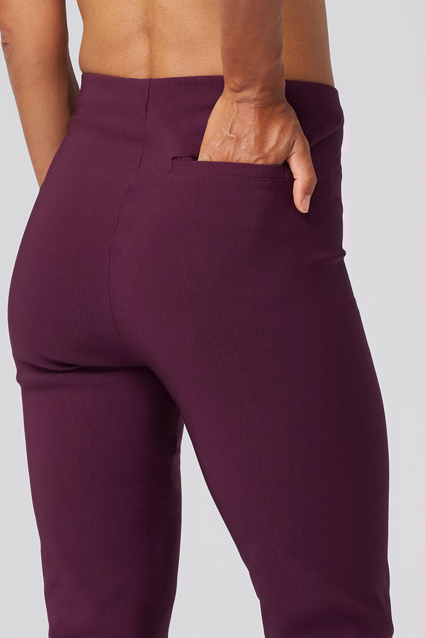 All-Season Tapered Pant in Aubergine