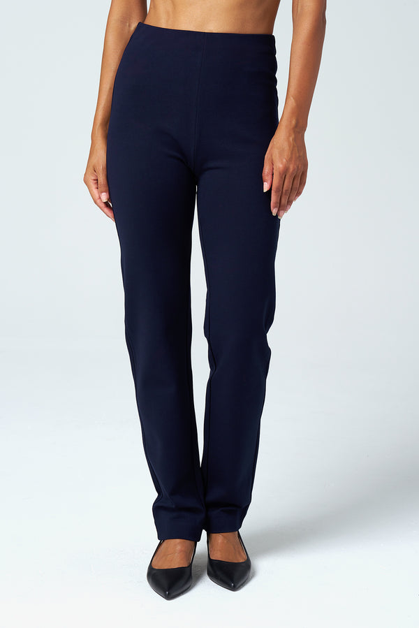 Ponte Straight Leg-Navy Tall