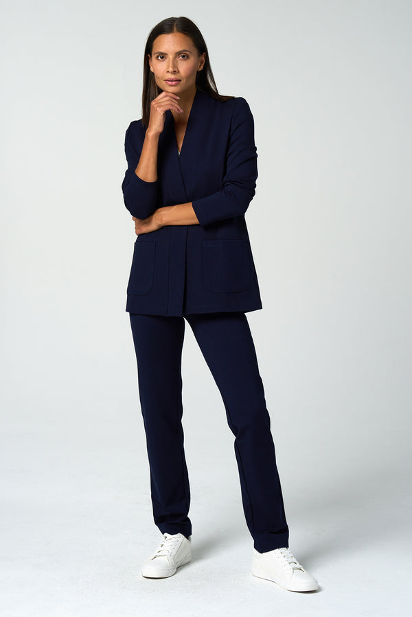 Ponte Straight Leg-Navy Tall