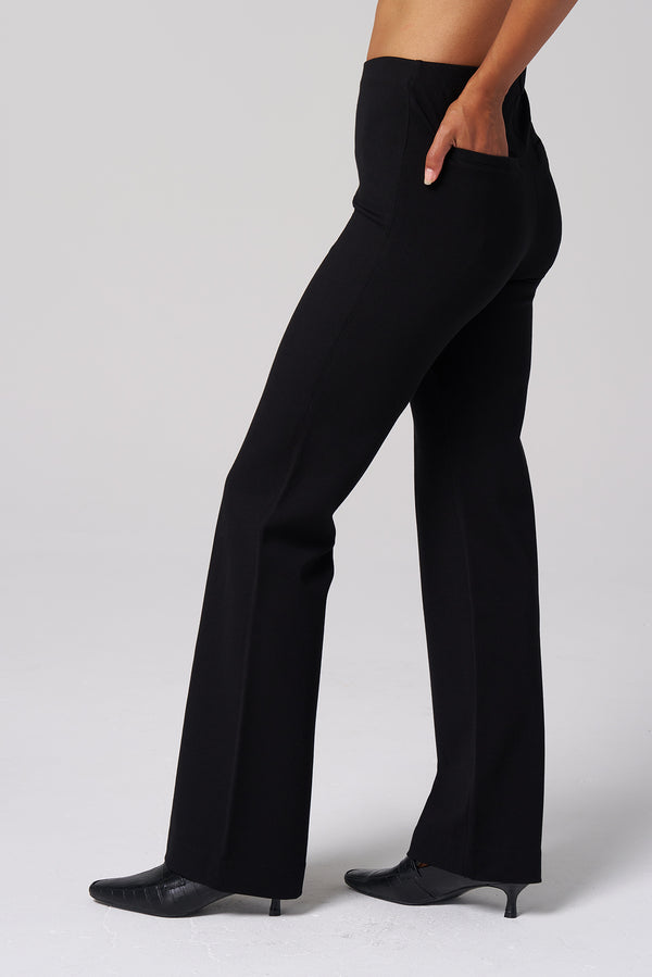 Ponte Bootcut Pant-Black Tall