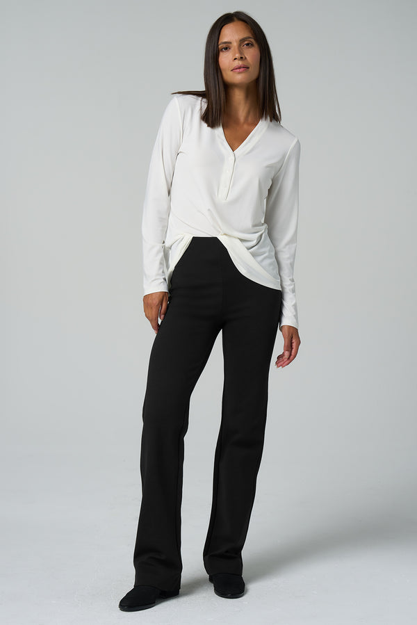 Ponte Bootcut Pant-Black Tall