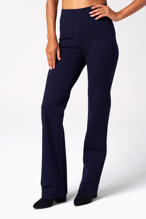 Ponte Bootcut Pant-Navy Short