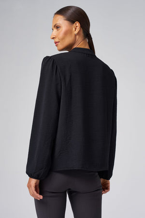 Parker Pintuck Blouse in Black