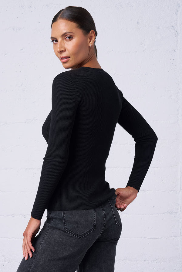 Perfect Ribbed Crewneck