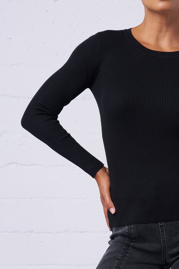 Perfect Ribbed Crewneck