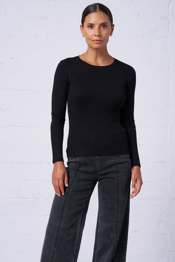 Perfect Ribbed Crewneck