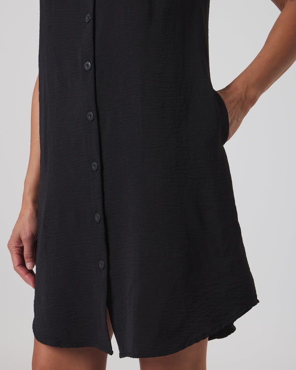 Sleeveless Shirt Dress