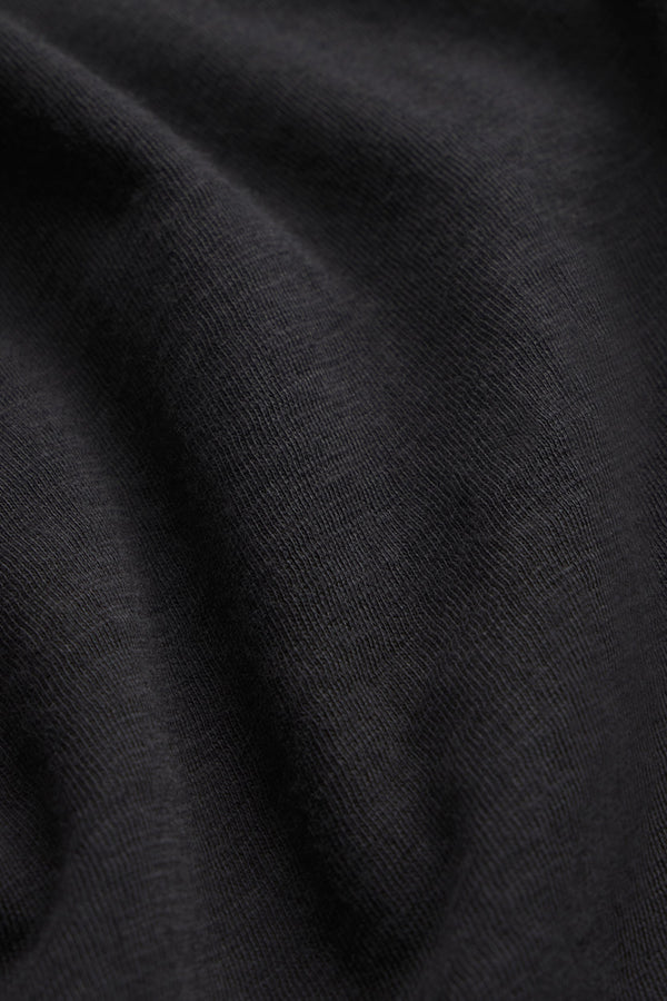 Slub Jersey Relaxed Tee in Black