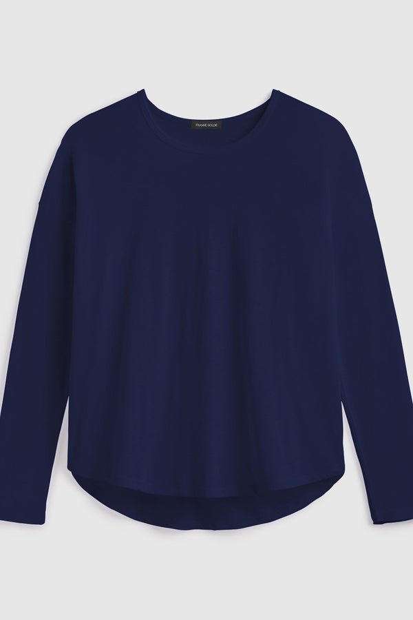 Slub Jersey Relaxed Tee in Navy