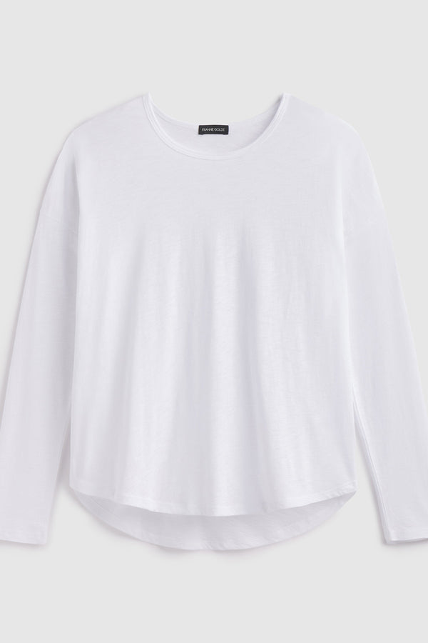 Slub Jersey Relaxed Tee in White