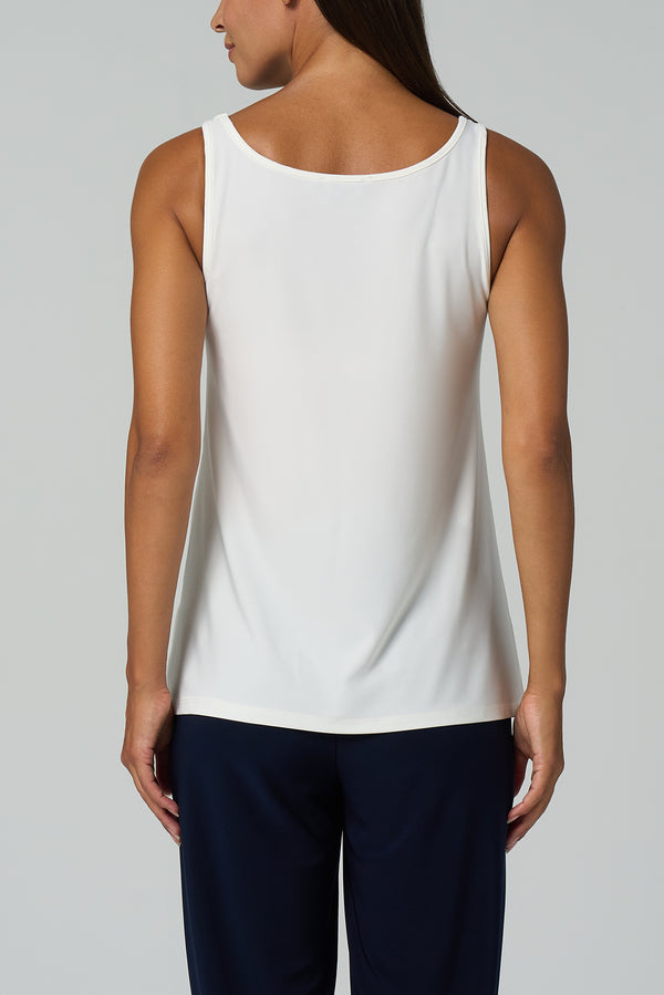 Luxe Stretch Long Tank-Black