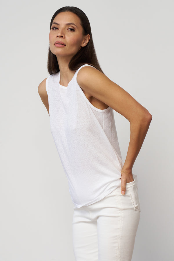 Slub Jersey Sleeveless Tee